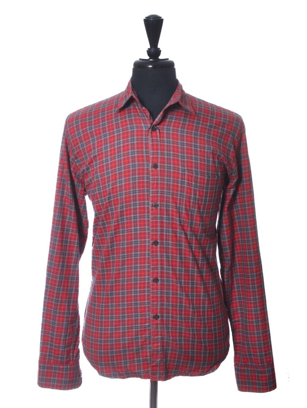 Steven Alan Red Check Cotton Shirt XL 38065